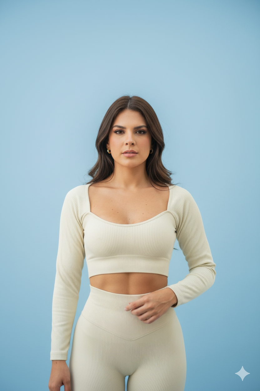 JN Manga Larga Beige