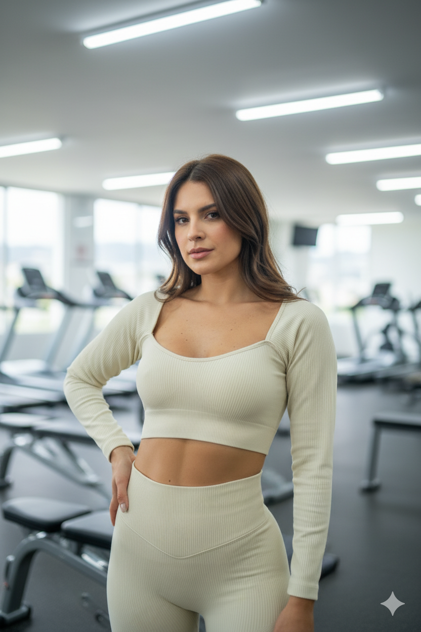 JN Manga Larga Beige