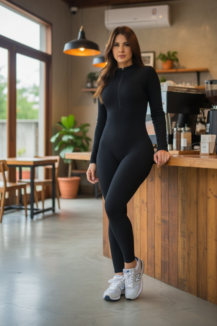 Enterizo manga larga seamless